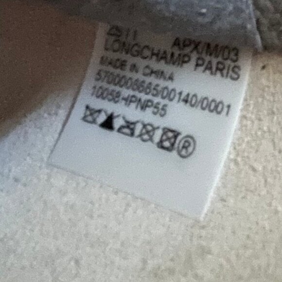 LONGCHAMP Medium Roseau Leather Top Handle Bag - Turtle Dove Grey - Authentic - Picture 13 of 17